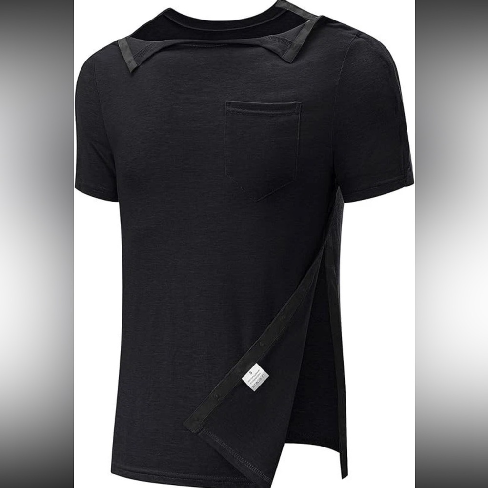 Poriff Men's Adaptive Shirt XXL Accessible Post Surgery Easy Access Disability